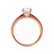 CATALINA - Round Moissanite 18k Rose Gold Shoulder Set Ring Engagement Ring Lily Arkwright