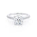 CATALINA - Round Moissanite 18k White Gold Shoulder Set Ring Engagement Ring Lily Arkwright