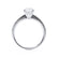 CATALINA - Round Moissanite 18k White Gold Shoulder Set Ring Engagement Ring Lily Arkwright