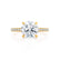 CATALINA - Round Lab Diamond 18k Yellow Gold Shoulder Set Ring Engagement Ring Lily Arkwright