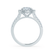 CECILY - Round Lab Diamond 18k White Gold Shoulder Set Ring Engagement Ring Lily Arkwright