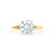 DAHLIA - Round Moissanite 18k Yellow Gold Split Shank Solitaire Ring Engagement Ring Lily Arkwright