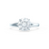 DAHLIA - Round Moissanite 950 Platinum Split Shank Solitaire Ring Engagement Ring Lily Arkwright