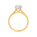 DAHLIA - Round Moissanite 18k Yellow Gold Split Shank Solitaire Ring Engagement Ring Lily Arkwright