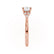 DELILAH - Round Moissanite 18k Rose Gold Shoulder Set Ring Engagement Ring Lily Arkwright