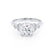 DELILAH - Round Lab Diamond 950 Platinum Shoulder Set Ring Engagement Ring Lily Arkwright