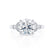 DELILAH - Round Lab Diamond 950 Platinum Shoulder Set Ring Engagement Ring Lily Arkwright