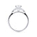 DELILAH - Round Lab Diamond 18k White Gold Shoulder Set Ring Engagement Ring Lily Arkwright