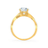 EDEN - Round Moissanite & Diamond 18k Yellow Gold Vine Solitaire Ring Engagement Ring Lily Arkwright