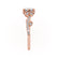 FLEUR - Round Moissanite & Diamond 18k Rose Gold Shoulder Set Ring Engagement Ring Lily Arkwright