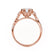 FLEUR - Round Moissanite & Diamond 18k Rose Gold Shoulder Set Ring Engagement Ring Lily Arkwright