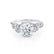 FLEUR - Round Moissanite & Diamond 950 Platinum Shoulder Set Ring Engagement Ring Lily Arkwright