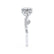 FLEUR - Round Natural Diamond 950 Platinum Shoulder Set Ring Engagement Ring Lily Arkwright