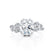 FLEUR - Round Lab Diamond 18k White Gold Shoulder Set Ring Engagement Ring Lily Arkwright