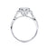 FLEUR - Round Lab Diamond 18k White Gold Shoulder Set Ring Engagement Ring Lily Arkwright