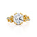 FLEUR - Round Lab Diamond 18k Yellow Gold Shoulder Set Ring Engagement Ring Lily Arkwright