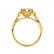 FLEUR - Round Lab Diamond 18k Yellow Gold Shoulder Set Ring Engagement Ring Lily Arkwright