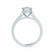 FLORENCE - Emerald Lab Diamond 18k White Gold Solitaire Engagement Ring Lily Arkwright