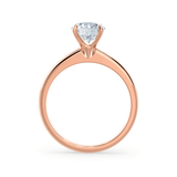 GRACE - Round Moissanite 18k Rose Gold Solitaire Ring Engagement Ring Lily Arkwright
