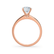 GRACE - Round Natural Diamond 18k Rose Gold Solitaire Ring Engagement Ring Lily Arkwright