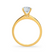 GRACE - Round Lab Diamond 18k Yellow Gold Solitaire Ring Engagement Ring Lily Arkwright