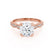 HONOR - Round Natural Diamond 18k Rose Gold Shoulder Set Ring Engagement Ring Lily Arkwright
