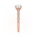 HONOR - Round Lab Diamond 18k Rose Gold Shoulder Set Ring Engagement Ring Lily Arkwright