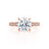 HONOR - Round Natural Diamond 18k Rose Gold Shoulder Set Ring Engagement Ring Lily Arkwright