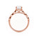 HONOR - Round Lab Diamond 18k Rose Gold Shoulder Set Ring Engagement Ring Lily Arkwright
