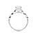 HONOR - Round Lab Diamond 18k White Gold Shoulder Set Ring Engagement Ring Lily Arkwright