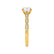 HONOR - Round Lab Diamond 18k Yellow Gold Shoulder Set Ring Engagement Ring Lily Arkwright