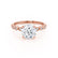 HOPE - Round Moissanite 18k Rose Gold Shoulder Set Ring Engagement Ring Lily Arkwright