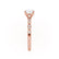 HOPE - Round Lab Diamond 18k Rose Gold Shoulder Set Ring Engagement Ring Lily Arkwright
