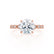 HOPE - Round Lab Diamond 18k Rose Gold Shoulder Set Ring Engagement Ring Lily Arkwright