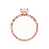 HOPE - Round Lab Diamond 18k Rose Gold Shoulder Set Ring Engagement Ring Lily Arkwright