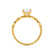 HOPE - Round Moissanite 18k Yellow Gold Shoulder Set Ring Engagement Ring Lily Arkwright