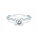 IRIS - Cushion Moissanite 18k White Gold Petite Channel Set Ring Engagement Ring Lily Arkwright