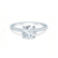 IRIS - Round 1.00ct Moissanite 950 Platinum Petite Channel Set Ring Engagement Ring Lily Arkwright