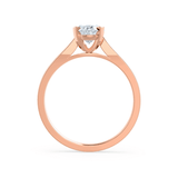 ISABELLA - Oval Moissanite 18k Rose Gold Solitaire Ring Engagement Ring Lily Arkwright