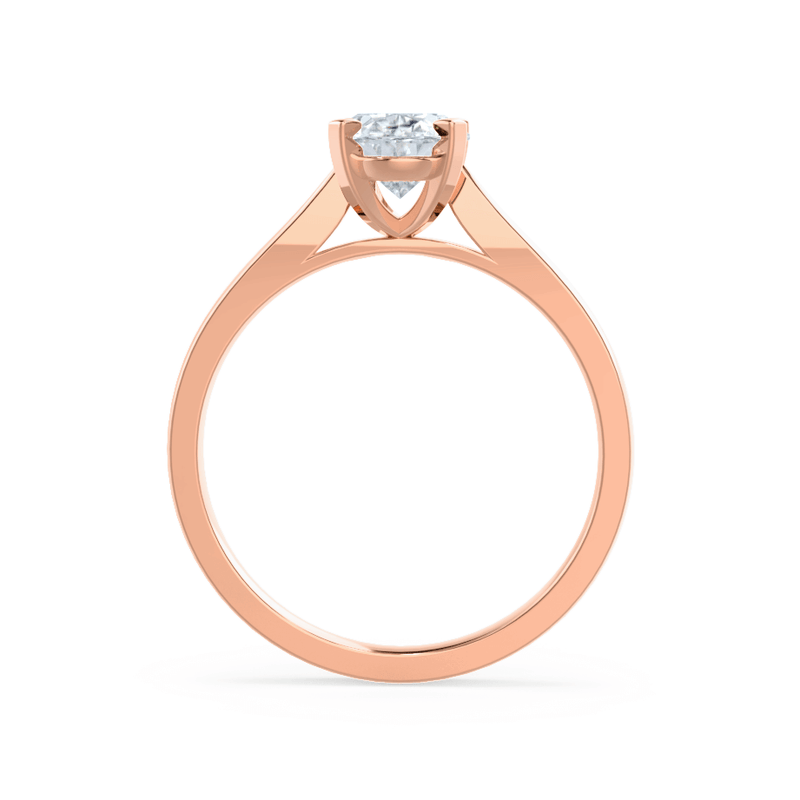 ISABELLA - Oval Lab Diamond 18k Rose Gold Solitaire Engagement Ring Lily Arkwright