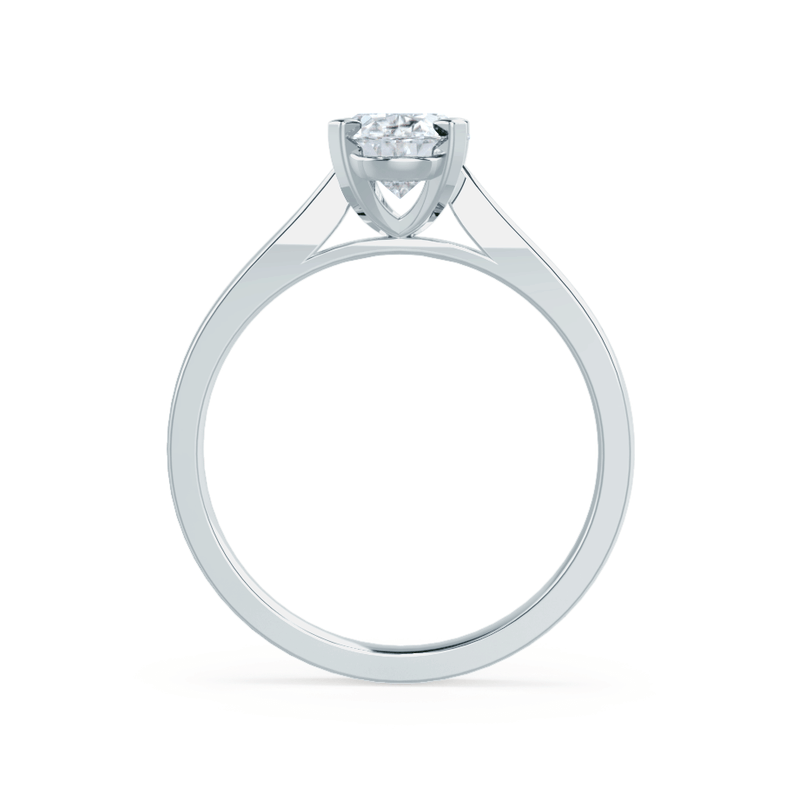 ISABELLA - Oval Lab Diamond 18k White Gold Solitaire Engagement Ring Lily Arkwright
