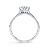 JUNIPER - Round Moissanite 950 Platinum Solitaire Ring Engagement Ring Lily Arkwright