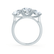 LEANORA - Round Moissanite 950 Platinum Trilogy Ring Engagement Ring Lily Arkwright