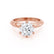 SERENA - Round Natural Diamond 18k Rose Gold Solitaire Engagement Ring Lily Arkwright