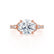 LILIANA - Round Natural Diamond 18k Rose Gold Shoulder Set Ring Engagement Ring Lily Arkwright