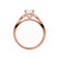 LILIANA - Round Lab Diamond 18k Rose Gold Shoulder Set Ring Engagement Ring Lily Arkwright