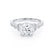 LILIANA - Round Natural Diamond 18k White Gold Shoulder Set Ring Engagement Ring Lily Arkwright