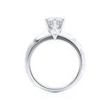 SERENA - Round Moissanite Platinum Solitaire Ring Engagement Ring Lily Arkwright