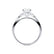 LILIANA - Round Lab Diamond 18k White Gold Shoulder Set Ring Engagement Ring Lily Arkwright