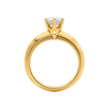 SERENA - Round Lab Diamond 18k Yellow Gold Solitaire Ring Engagement Ring Lily Arkwright